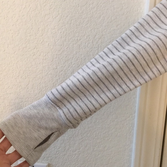 Danskin Gray Striped Crewneck Pullover - Picture 5 of 16